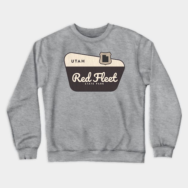 Red Fleet State Park Utah Welcome Sign Crewneck Sweatshirt by Go With Tammy